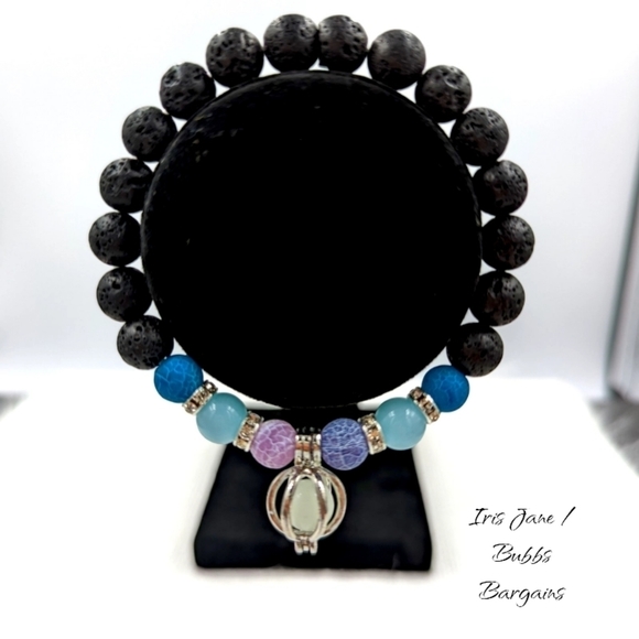 NATURAL Lava Stones With Glow Beads - Picture 5 of 5